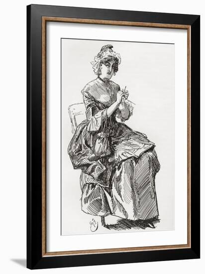 Madame Defarge. Illustration by Harry Furniss for the Charles Dickens Novel a Tale of Two Cities fr-null-Framed Giclee Print