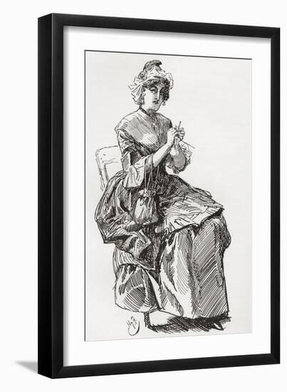 Madame Defarge. Illustration by Harry Furniss for the Charles Dickens Novel a Tale of Two Cities fr-null-Framed Giclee Print