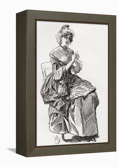 Madame Defarge. Illustration by Harry Furniss for the Charles Dickens Novel a Tale of Two Cities fr-null-Framed Premier Image Canvas