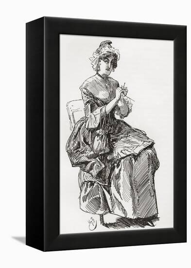 Madame Defarge. Illustration by Harry Furniss for the Charles Dickens Novel a Tale of Two Cities fr-null-Framed Premier Image Canvas