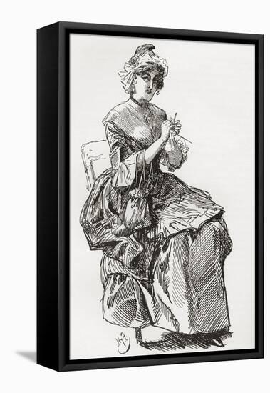 Madame Defarge. Illustration by Harry Furniss for the Charles Dickens Novel a Tale of Two Cities fr-null-Framed Premier Image Canvas