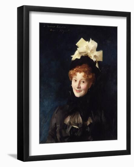 Madame Escudier, C.1883 (Oil on Canvas)-John Singer Sargent-Framed Giclee Print