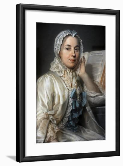 Madame Ferrand Meditating on Newton, 1753-Maurice Quentin de La Tour-Framed Giclee Print