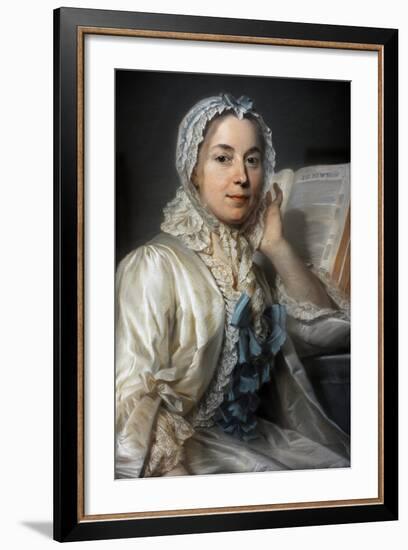 Madame Ferrand Meditating on Newton, 1753-Maurice Quentin de La Tour-Framed Giclee Print