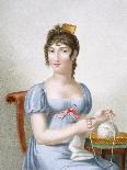 The Knitter, Engraved by Duthe, C.1816 (Coloured Engraving)-Madame G. Busset-Dubruste-Giclee Print