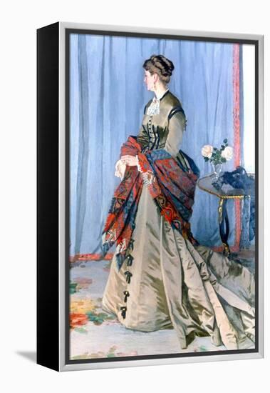 Madame Gaudibert, 1868-Claude Monet-Framed Premier Image Canvas