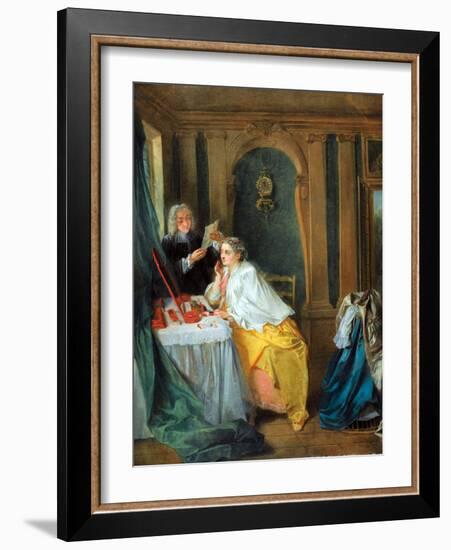 Madame Geoffrin (Marie Therese Rodet Geoffrin, 1699-1777) at Her Toilet-Nicolas Lancret-Framed Giclee Print