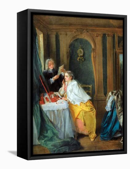 Madame Geoffrin (Marie Therese Rodet Geoffrin, 1699-1777) at Her Toilet-Nicolas Lancret-Framed Premier Image Canvas