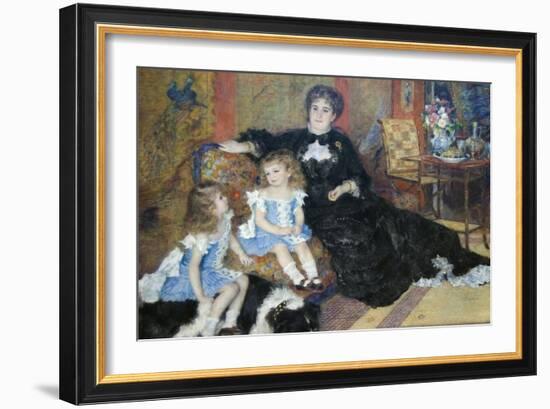 Madame Georges Charpentier and Her Children, Georgette-Berthe and Paul-Émile-Charles-Pierre-Auguste Renoir-Framed Art Print