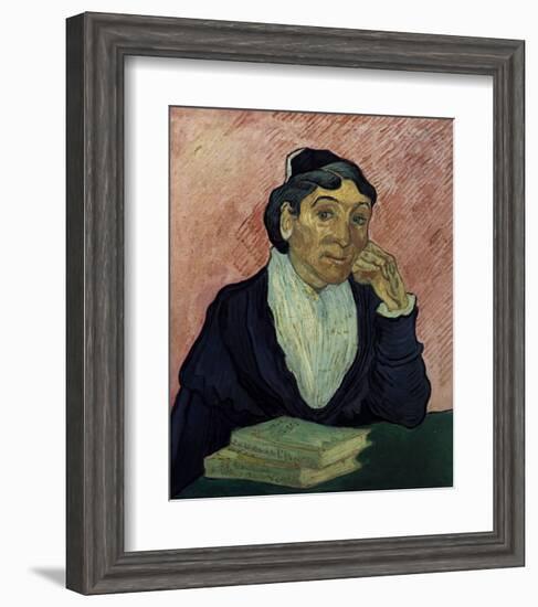 Madame Ginoux with Pink Background-Vincent van Gogh-Framed Art Print