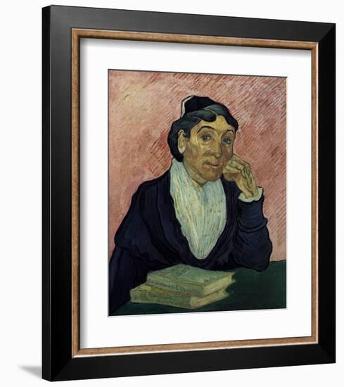 Madame Ginoux with Pink Background-Vincent van Gogh-Framed Art Print