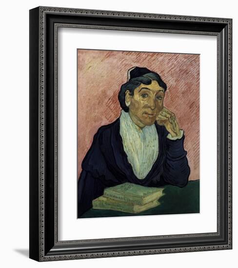 Madame Ginoux with Pink Background-Vincent van Gogh-Framed Art Print