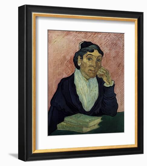 Madame Ginoux with Pink Background-Vincent van Gogh-Framed Art Print