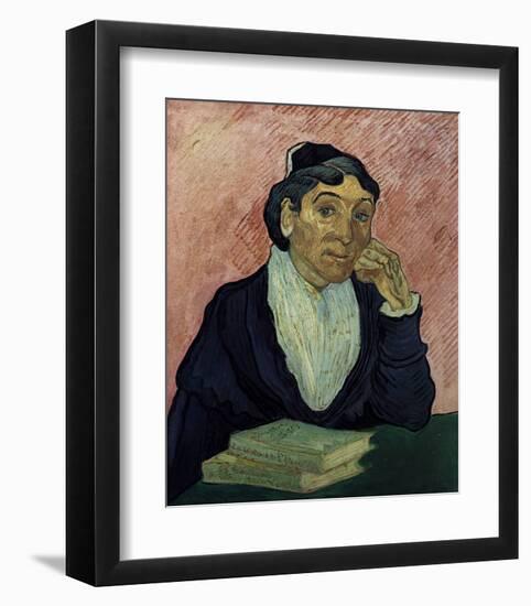 Madame Ginoux with Pink Background-Vincent van Gogh-Framed Art Print