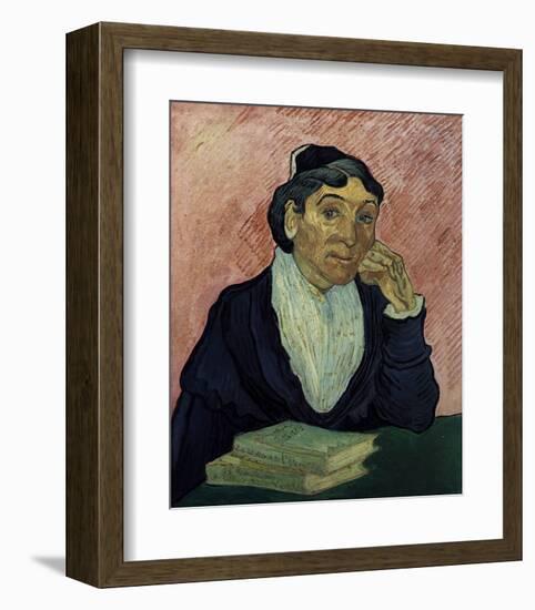 Madame Ginoux with Pink Background-Vincent van Gogh-Framed Art Print