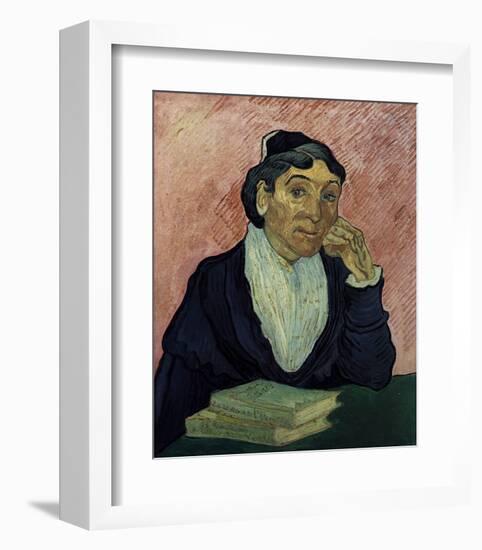 Madame Ginoux with Pink Background-Vincent van Gogh-Framed Art Print