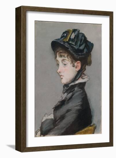 Madame Guillemet, 1880 (Pastel on Canvas Mounted on Masonite)-Edouard Manet-Framed Giclee Print