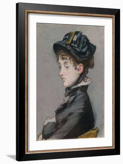 Madame Guillemet, 1880 (Pastel on Canvas Mounted on Masonite)-Edouard Manet-Framed Giclee Print