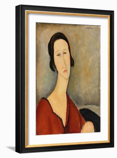 Madame Hanka Zborowska, 1917 (Oil on Canvas)-Amedeo Modigliani-Framed Giclee Print