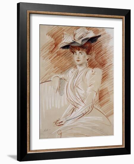 Madame Helleu Au Chapeau-Paul Cesar Helleu-Framed Giclee Print