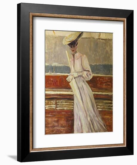 Madame Helleu on the Yacht Etoile-Paul Cesar Helleu-Framed Giclee Print