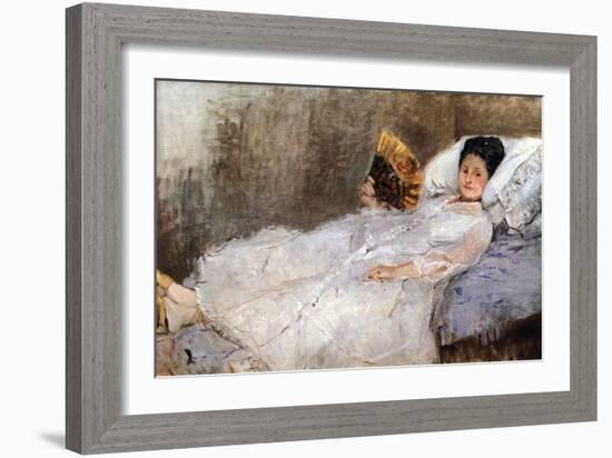 Madame Hubard-Berthe Morisot-Framed Art Print