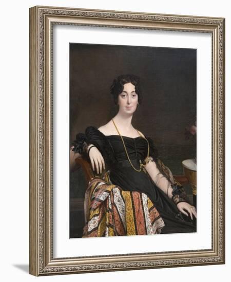 Madame Jacques-Louis Leblanc (Née Françoise Poncelle,-Jean-Auguste-Dominique Ingres-Framed Art Print