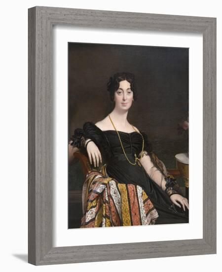 Madame Jacques-Louis Leblanc (Née Françoise Poncelle,-Jean-Auguste-Dominique Ingres-Framed Art Print