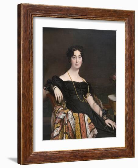 Madame Jacques-Louis Leblanc (Née Françoise Poncelle,-Jean-Auguste-Dominique Ingres-Framed Art Print