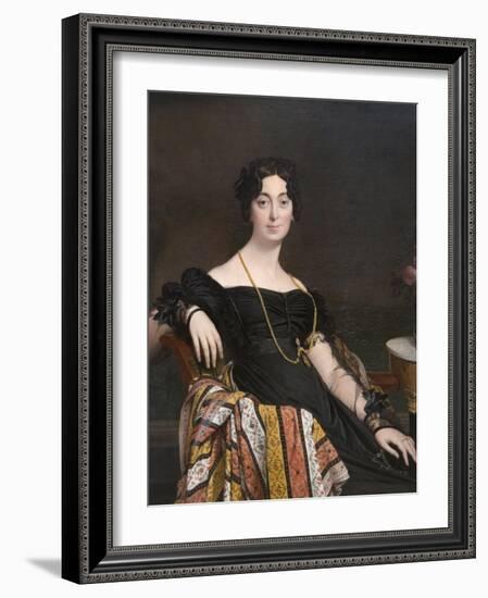 Madame Jacques-Louis Leblanc (Née Françoise Poncelle,-Jean-Auguste-Dominique Ingres-Framed Art Print