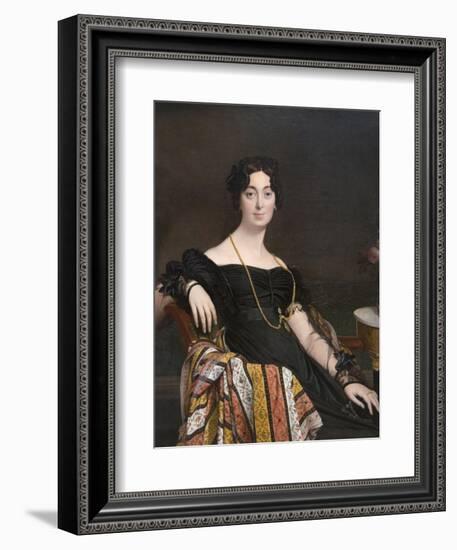 Madame Jacques-Louis Leblanc (Née Françoise Poncelle,-Jean-Auguste-Dominique Ingres-Framed Art Print