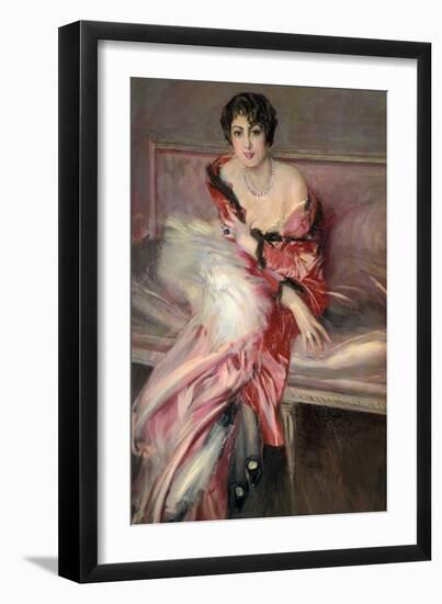 Madame Juillard' in Red, 1912-Giovanni Boldini-Framed Giclee Print
