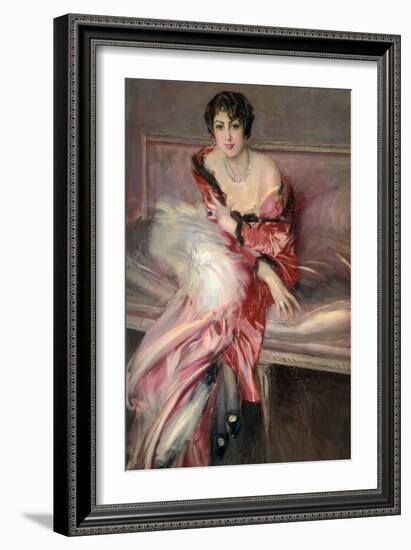 Madame Juillard' in Red, 1912-Giovanni Boldini-Framed Giclee Print