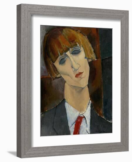 Madame Kisling, 1917-Amedeo Modigliani-Framed Art Print