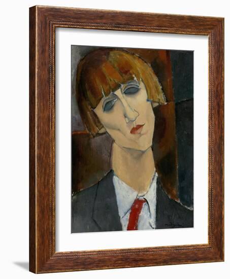 Madame Kisling, 1917-Amedeo Modigliani-Framed Art Print