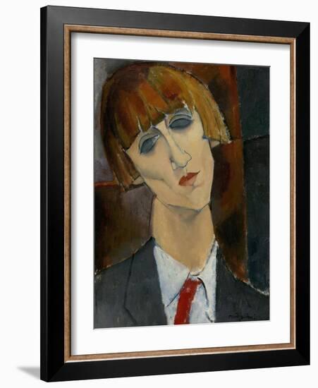 Madame Kisling, 1917-Amedeo Modigliani-Framed Art Print