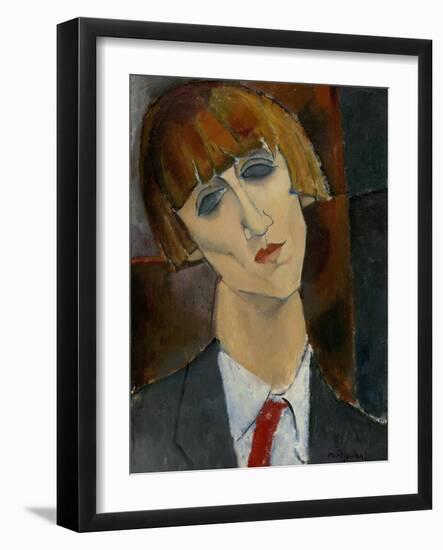 Madame Kisling, 1917-Amedeo Modigliani-Framed Art Print