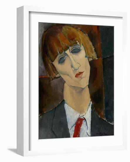 Madame Kisling, 1917-Amedeo Modigliani-Framed Art Print