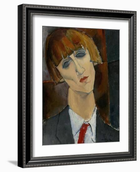 Madame Kisling, 1917-Amedeo Modigliani-Framed Art Print