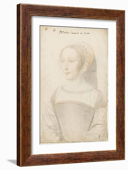 Madame l'amiralle de Briom, Philippe Chabot, amiral, sire de Brion (vers 1510-vers 1565)-Jean Clouet-Framed Giclee Print