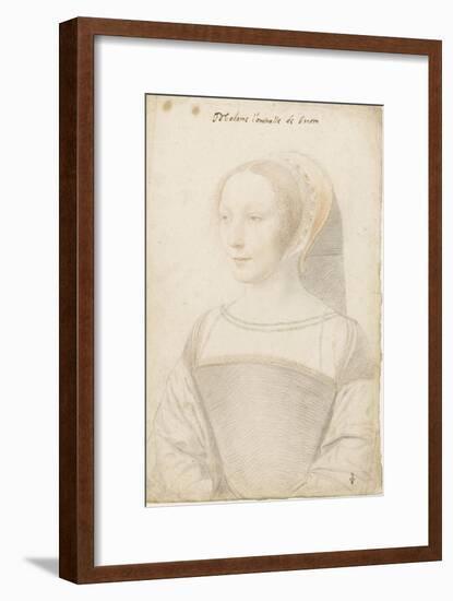 Madame l'amiralle de Briom, Philippe Chabot, amiral, sire de Brion (vers 1510-vers 1565)-Jean Clouet-Framed Giclee Print