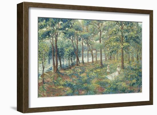 Madame Lebasque and Her Son on the Bank of the Marne, 1899-Henri Lebasque-Framed Giclee Print