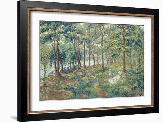 Madame Lebasque and Her Son on the Bank of the Marne, 1899-Henri Lebasque-Framed Giclee Print