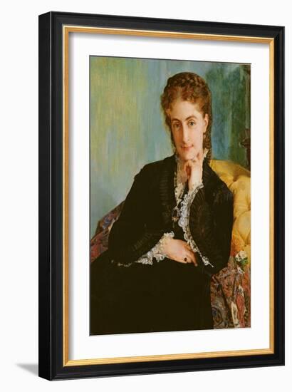 Madame Louis Cézard, 1871 (Oil on Canvas)-Paul Baudry-Framed Giclee Print