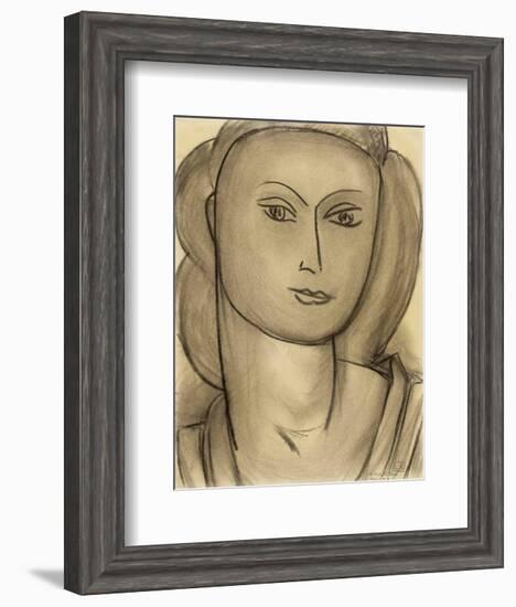 Madame Lucienne Bernard, c.1946-Henri Matisse-Framed Art Print