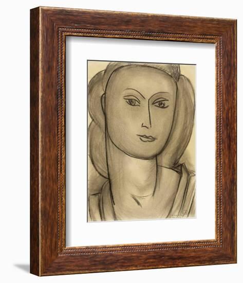 Madame Lucienne Bernard, c.1946-Henri Matisse-Framed Art Print