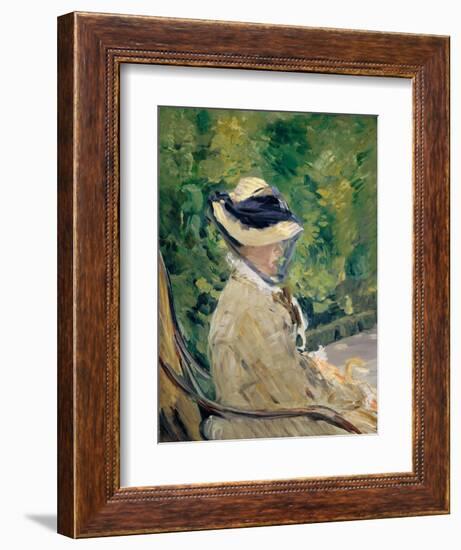 Madame Manet at Bellevue, 1880-Edouard Manet-Framed Giclee Print