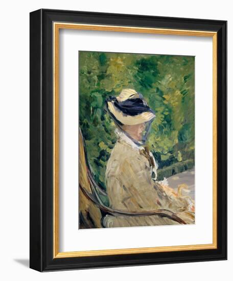 Madame Manet at Bellevue, 1880-Edouard Manet-Framed Giclee Print