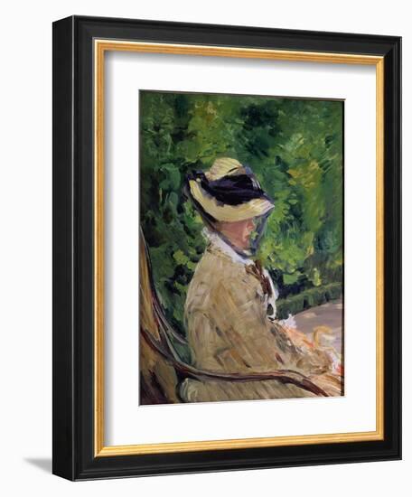 Madame Manet at Bellevue-Edouard Manet-Framed Giclee Print