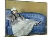 Madame Manet on a Blue Sofa, 1874-Edouard Manet-Mounted Giclee Print